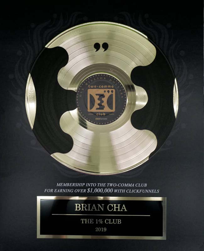 One Percent Club 2019 Award Plaque